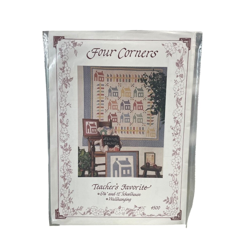 Four Corners 4500 Teacher's Favorite Schoolhouse Quilt Wallhanging Vintage‎